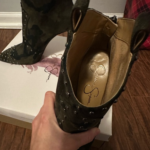 Jessica Simpson Camo Stiletto Booties SIZE 7 - Picture 7 of 8